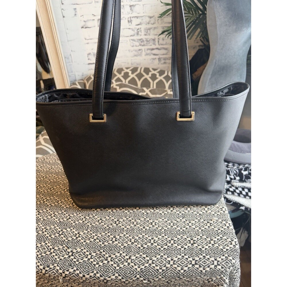 Lo & Sons The Seville Tote - Black - Saffiano Leather Travel Laptop Tote.